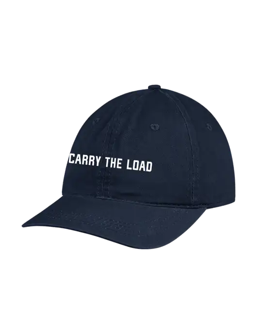 Garment Washed Unstructured Twill Navy Cap w/Carry The Load Logo