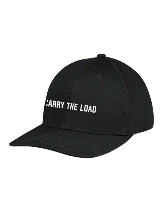 Premium Modern Structured Twill Black Snapback Cap w/Carry The Load Logo