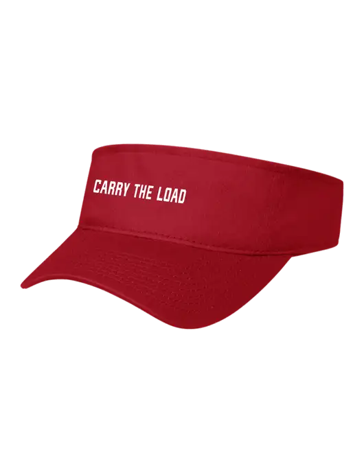 Red Cap Visor w/Carry The Load Logo