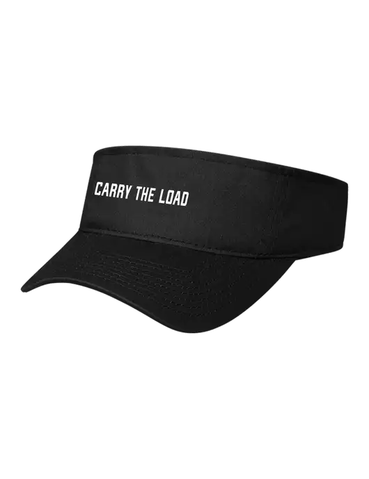Black Cap Visor w/Carry The Load Logo