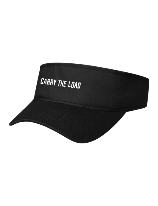 Black Cap Visor w/Carry The Load Logo