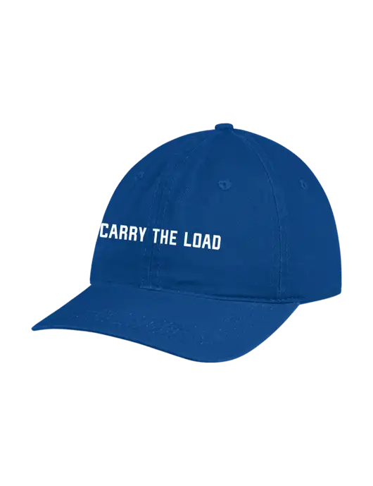 Garment Washed Unstructured Twill Royal Cap w/Carry The Load Logo