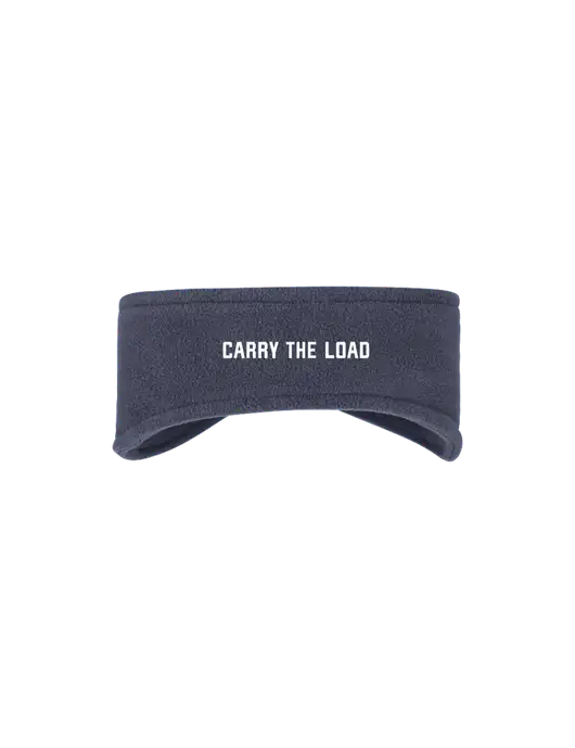 Navy Stretch Fleece Headband w/Carry The Load Logo