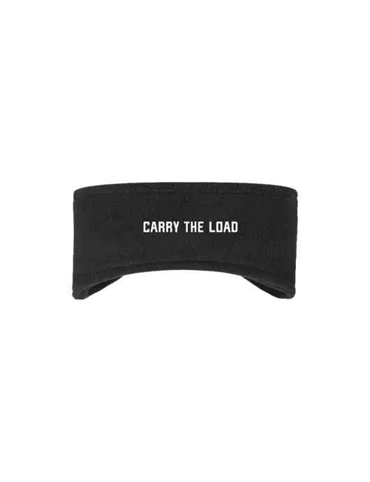 Black Stretch Fleece Headband w/Carry The Load Logo