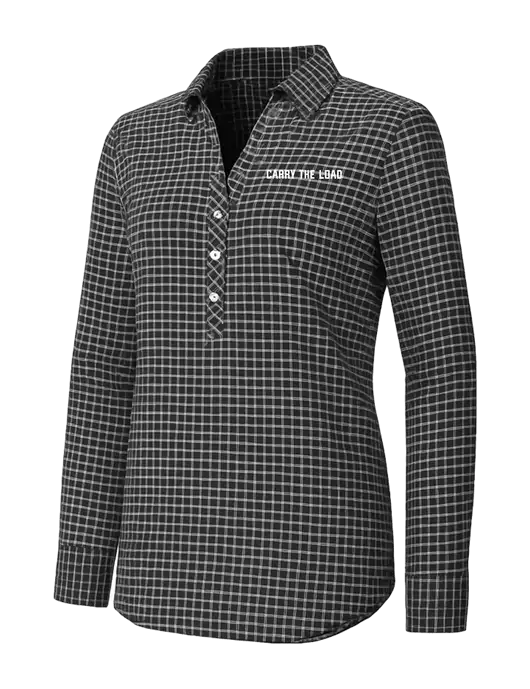Womens Dark Grey/White City Stretch Shirt w/Carry The Load Logo