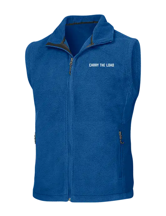 Royal Fleece Vest w/Carry The Load Logo