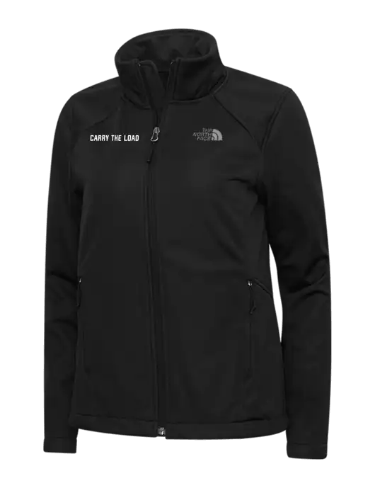 North Face Womens Black Ridgewall Soft Shell Jacket w/Carry The Load Logo
