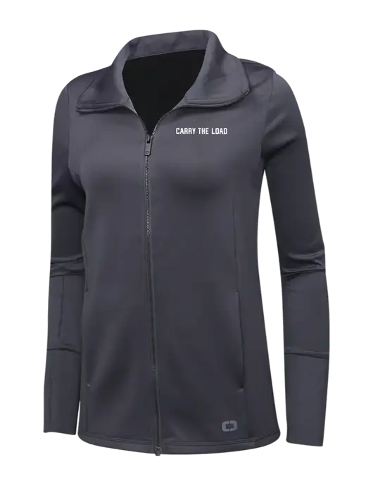 OGIO Dark Grey Womens Endurance Modern Performance Full-Zip w/Carry The Load Logo