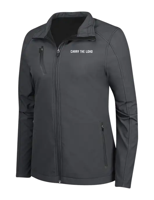 Dark Grey Womens Welded Softshell Jacket w/Carry The Load Logo