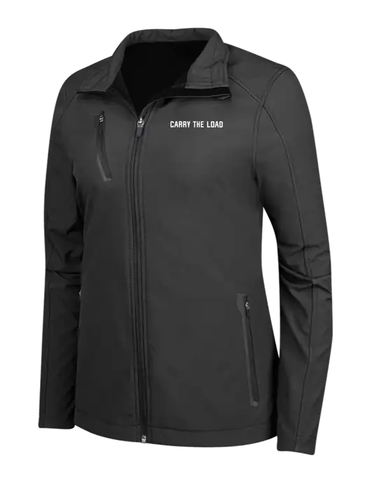 Black Womens Welded Softshell Jacket w/Carry The Load Logo