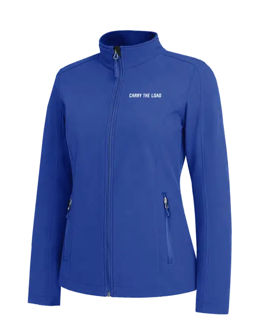 Dark Royal Womens Core Soft Shell Jacket w/Carry The Load Logo
