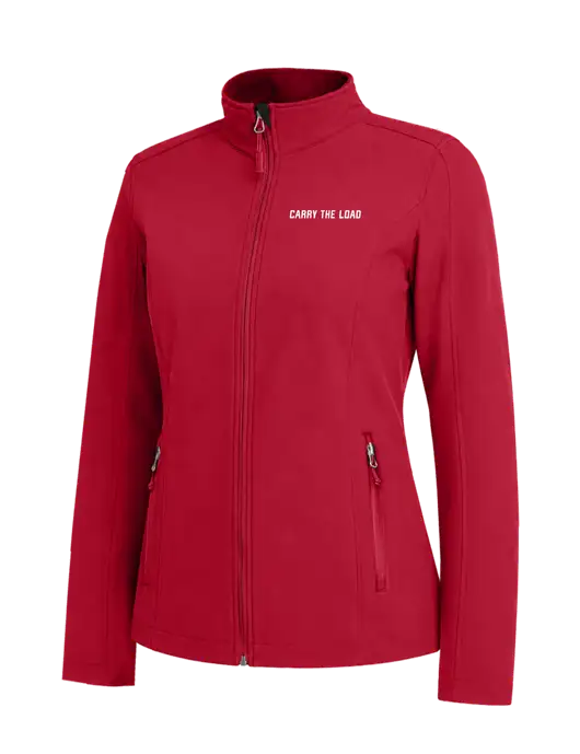 Red Womens Core Soft Shell Jacket w/Carry The Load Logo