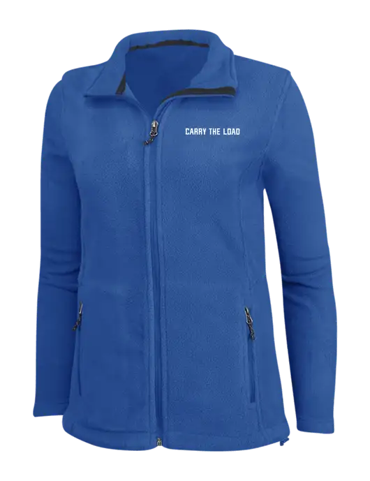 Womens Dark Royal Fleece Jacket w/Carry The Load Logo