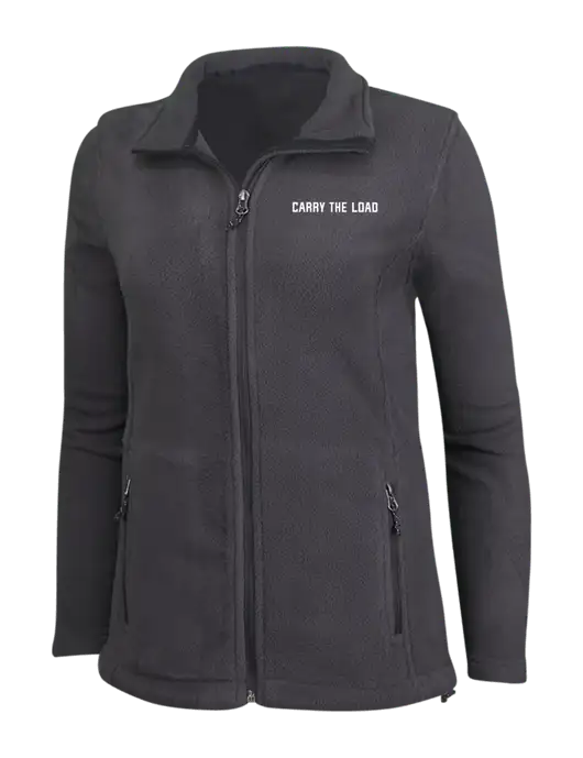 Womens Fleece Dark Grey Jacket w/Carry The Load Logo