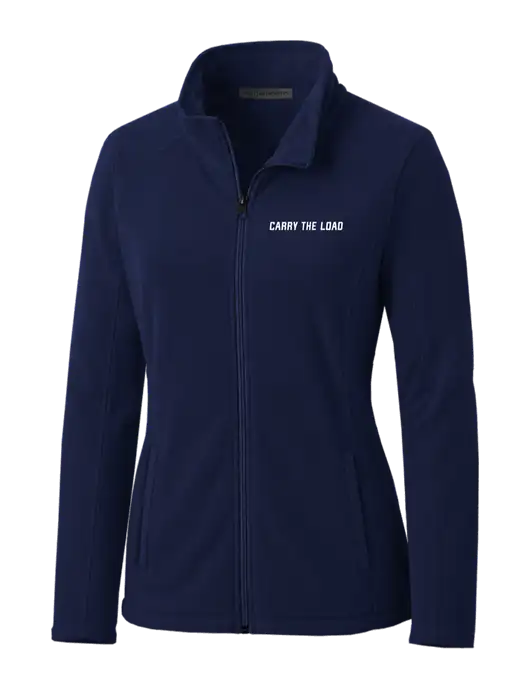 Navy Womens Microfleece Jacket w/Carry The Load Logo