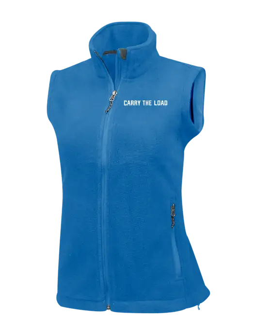 Royal Womens Fleece Vest w/Carry The Load Logo