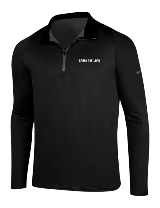 NIKE Black/Dark Grey Dry-Fit Stretch 1/2 Zip Cover-Up w/Carry The Load Logo