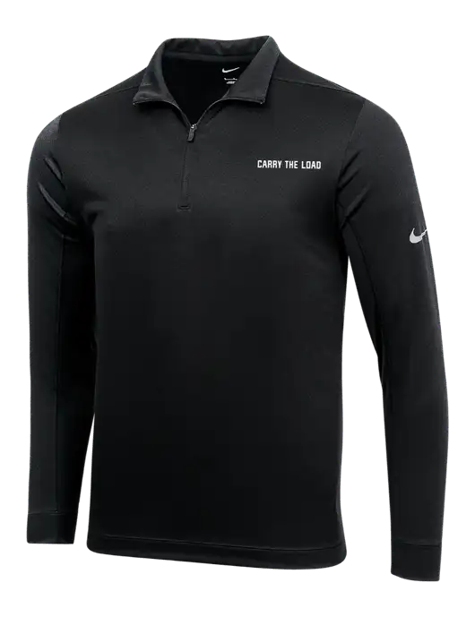 NIKE Black Dry 1/2 Zip Cover-Up w/Carry The Load Logo