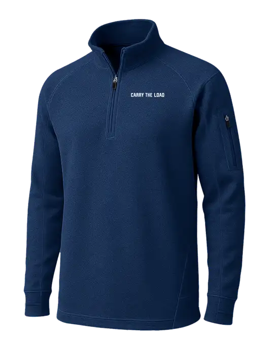 True Navy Tech Fleece 1/4 Zip Pullover w/Carry The Load Logo