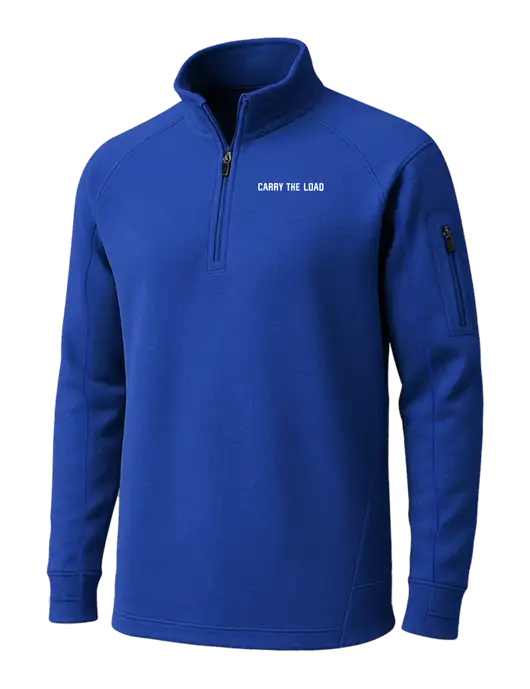 True Royal Tech Fleece 1/4 Zip Pullover w/Carry The Load Logo