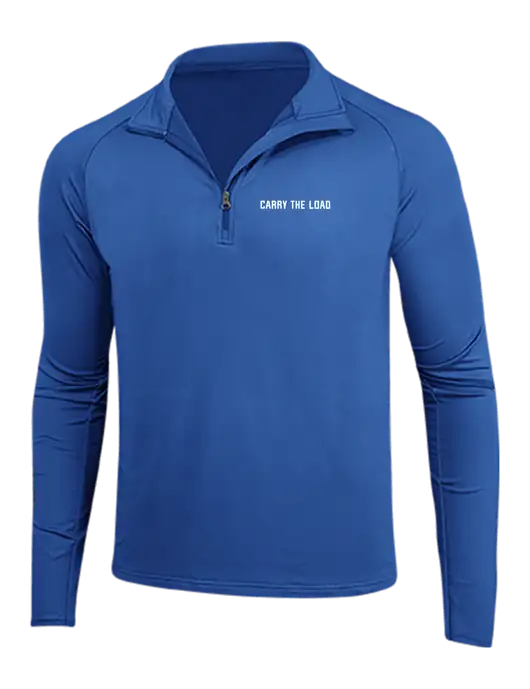 Dark Royal Sport Wick Stretch 1/4 Zip Pullover w/Carry The Load Logo
