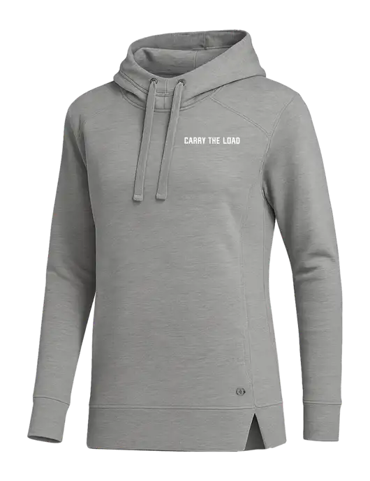 OGIO Heather Grey Womens Luuma Pullover Fleece Hoodie w/Carry The Load Logo