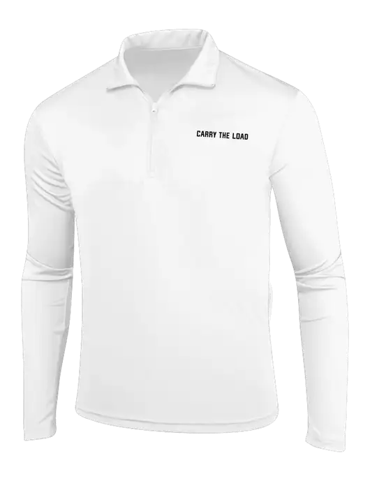 White PosiCharge Competitor 1/4 Zip Pullover w/Carry The Load Logo