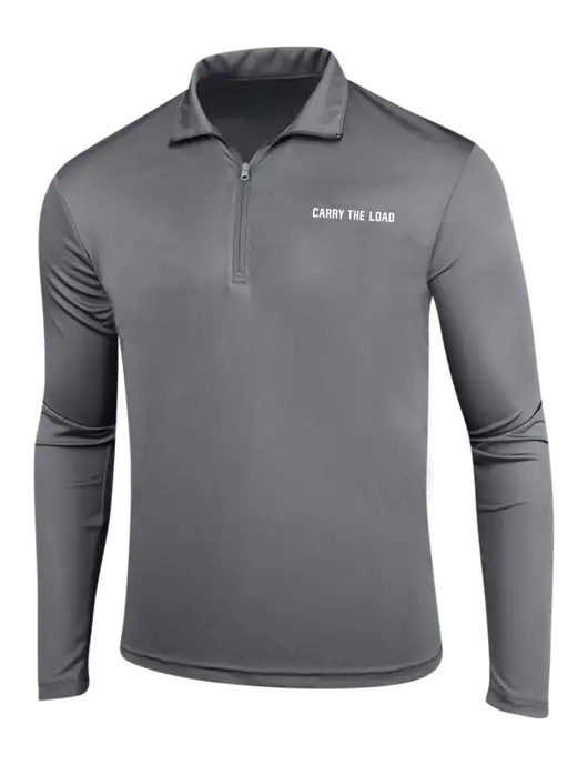 Medium Grey PosiCharge Competitor 1/4 Zip Pullover w/Carry The Load Logo