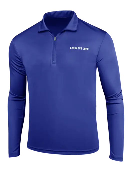 Dark Royal PosiCharge Competitor 1/4 Zip Pullover w/Carry The Load Logo