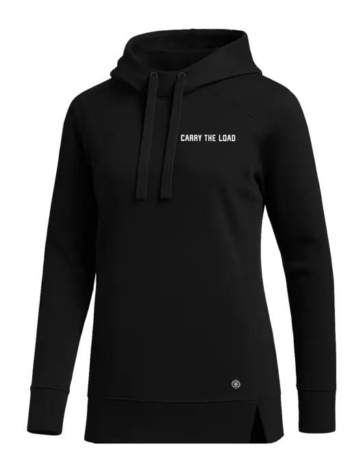 OGIO Black Womens Luuma Pullover Fleece Hoodie w/Carry The Load Logo