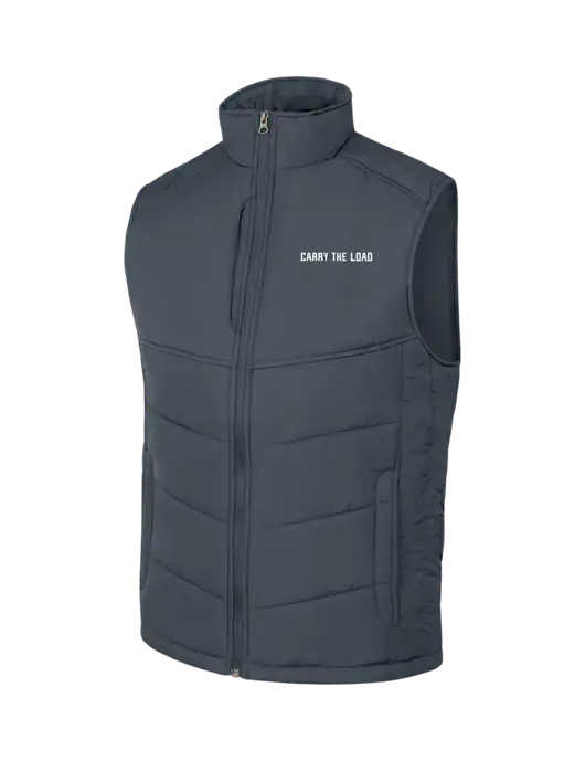 Dark Slate/Black Puffy Vest w/Carry The Load Logo