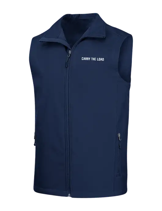 Navy Core Soft Shell Vest w/Carry The Load Logo