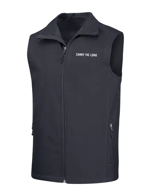 Dark Grey Core Soft Shell Vest w/Carry The Load Logo