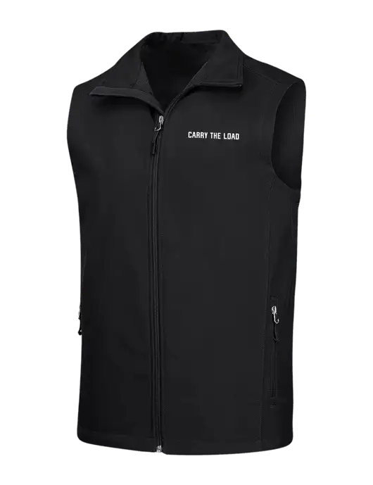 Black Core Soft Shell Vest w/Carry The Load Logo