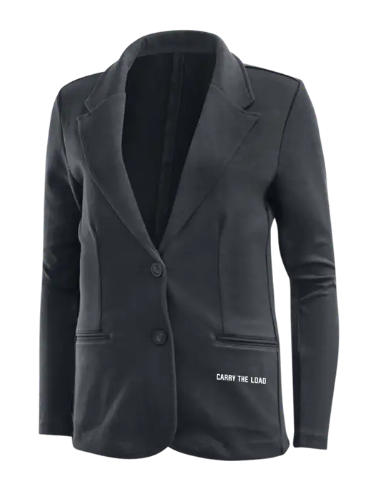 Charcoal Grey Womens Knit Blazer w/Carry The Load Logo
