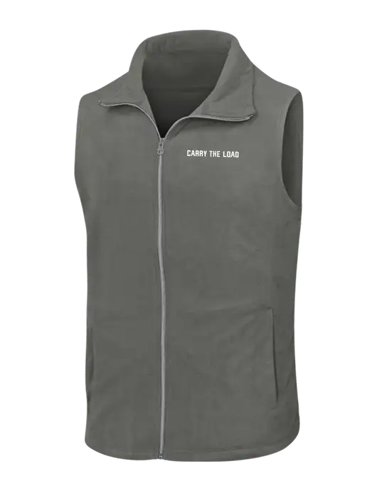 Medium Grey Microfleece Vest w/Carry The Load Logo
