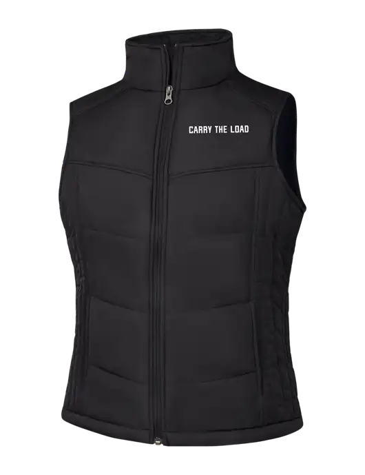 Womens Black/Black Vest w/Carry The Load Logo