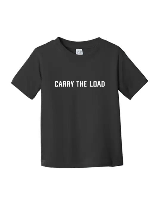 Rabbit Skins Black Toddler Fine Jersey Tee w/Carry The Load Logo