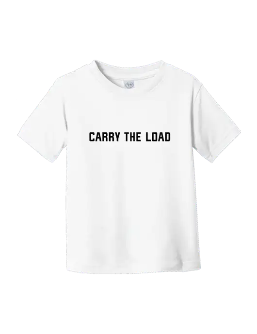 Rabbit Skins White Toddler Fine Jersey Tee w/Carry The Load Logo