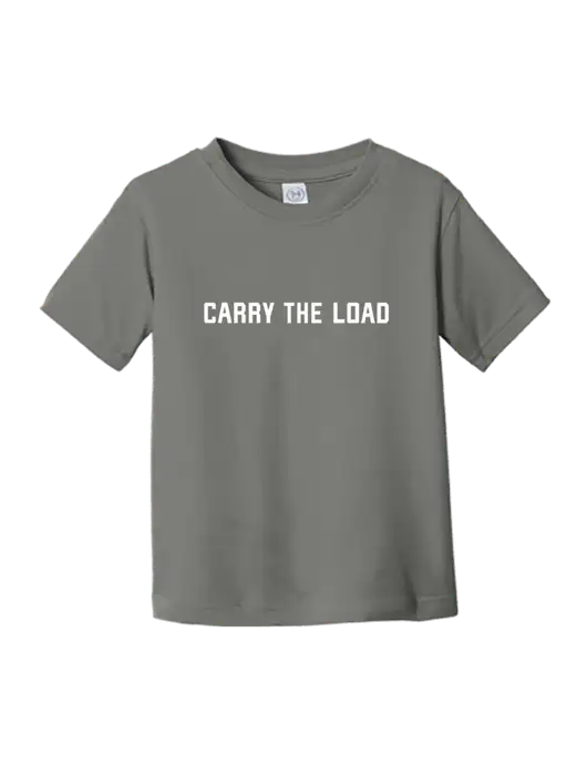Rabbit Skins Charcoal Toddler Fine Jersey Tee w/Carry The Load Logo