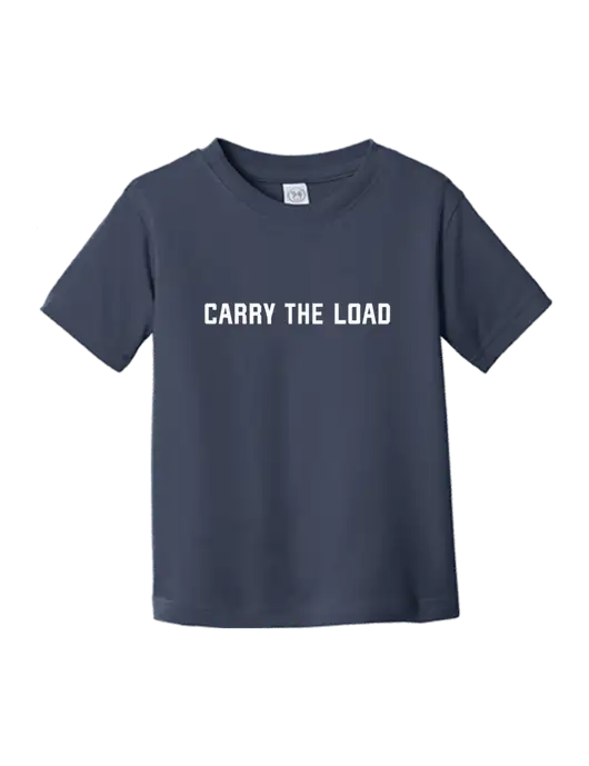 Rabbit Skins Navy Toddler Fine Jersey Tee w/Carry The Load Logo