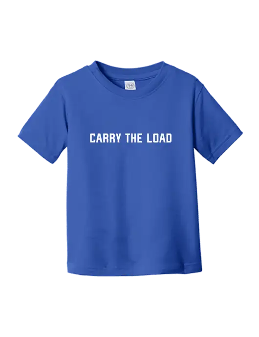 Rabbit Skins Royal Toddler Fine Jersey Tee w/Carry The Load Logo