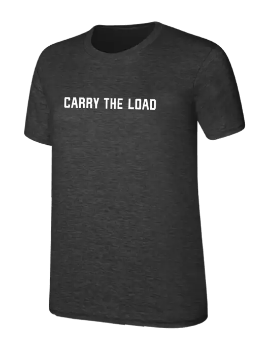 Womens Ring Spun Dark Heather Grey 4.5 oz T-Shirt w/Carry The Load Logo