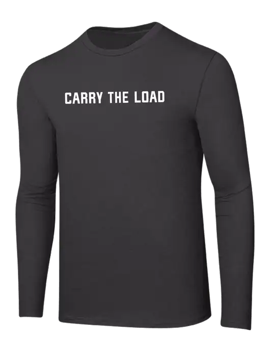 Ring Spun Charcoal 4.5 oz Long Sleeve T-Shirt w/Carry The Load Logo