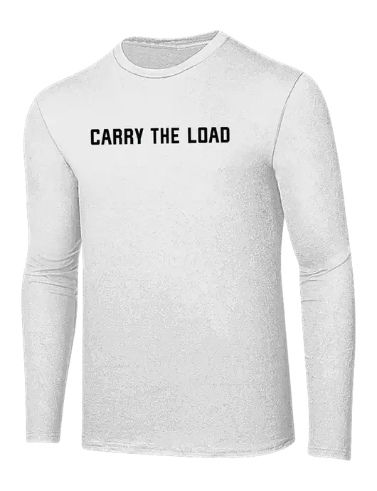 Ring Spun White 4.5 oz Long Sleeve T-Shirt w/Carry The Load Logo