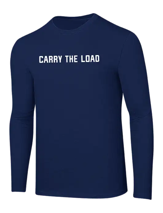 Ring Spun Navy 4.5 oz Long Sleeve T-Shirt w/Carry The Load Logo