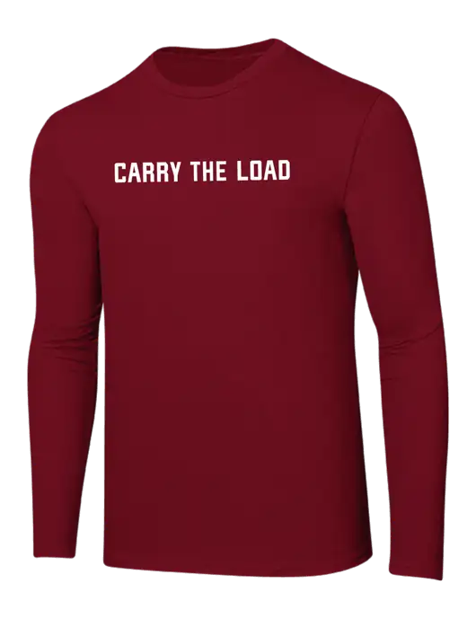 Ring Spun Cardinal 4.5 oz Long Sleeve T-Shirt w/Carry The Load Logo