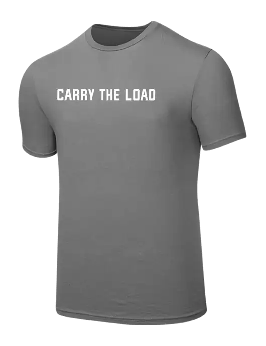 Seriously Soft Medium Grey T-Shirt w/Carry The Load Logo