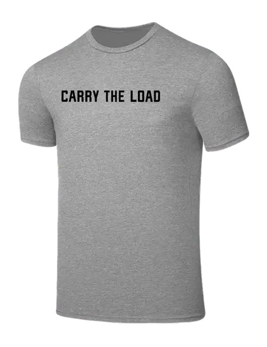 Seriously Soft Light Heather Grey T-Shirt w/Carry The Load Logo