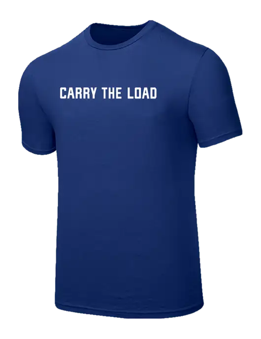 Seriously Soft Dark Royal T-Shirt w/Carry The Load Logo